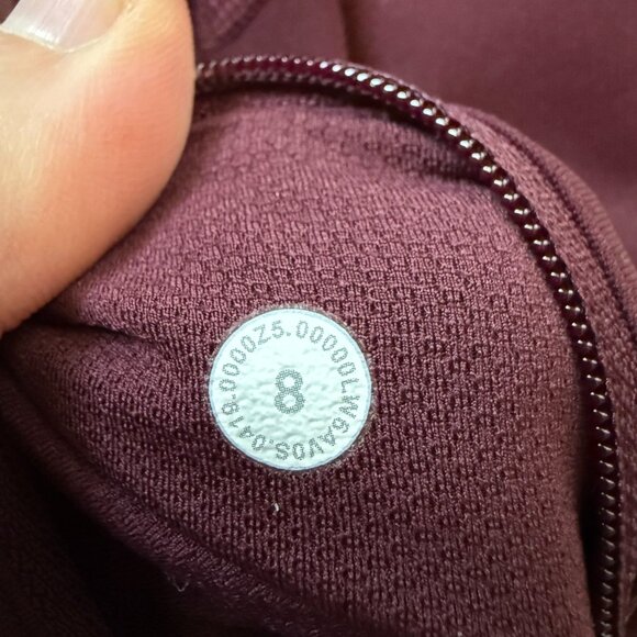Lululemon Pace‎ Rival Crop *22" Garnet W6AV0S Size 8 Maroon Yoga Workout Fitness - Picture 9 of 9